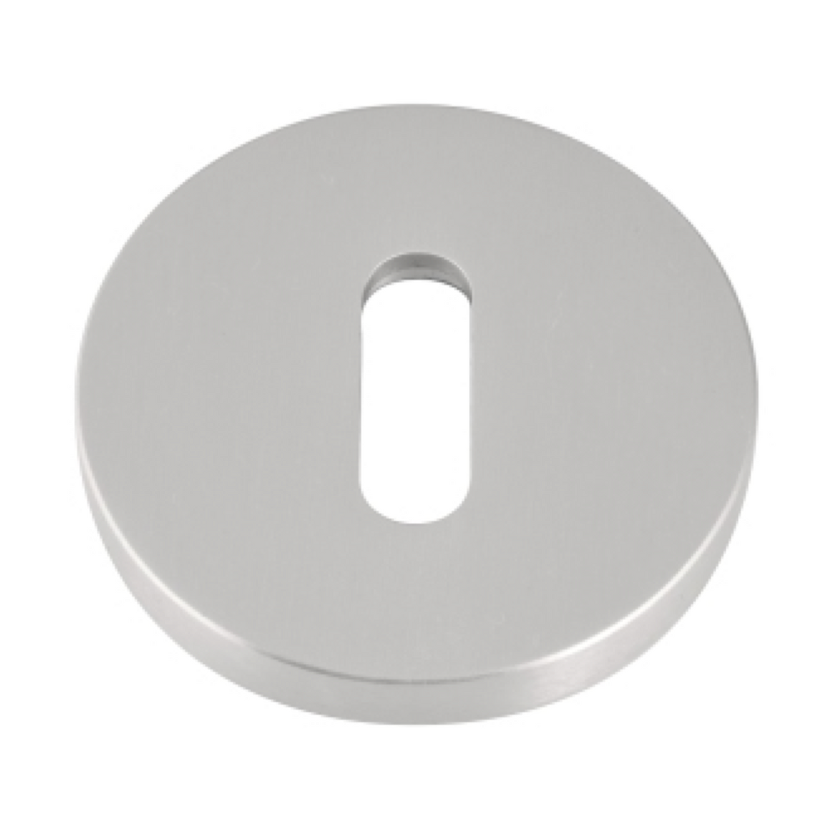 Bouche de serrure OVALE avec rosace ronde en acier INOXYDABLE