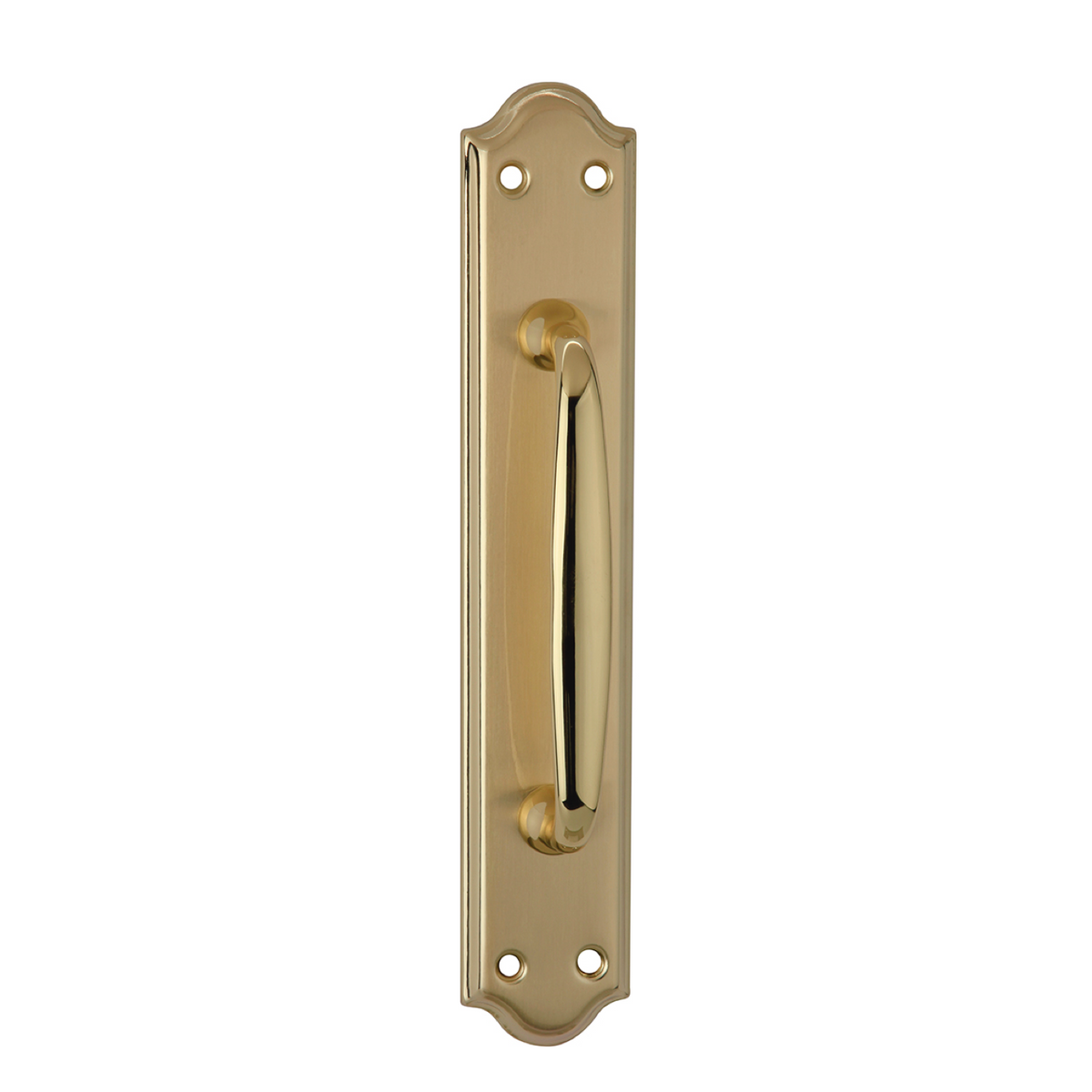 Deurklink met ovaal schild in gesatineerde gouden afwerking model 1104 voor deuren