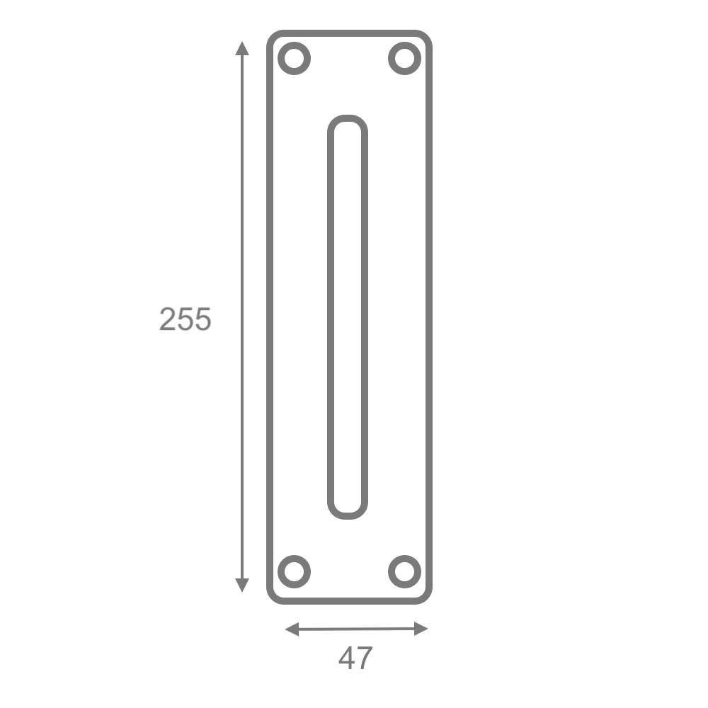 Deurkruk met gebogen schild in lederfinish, voor deuren, model 884