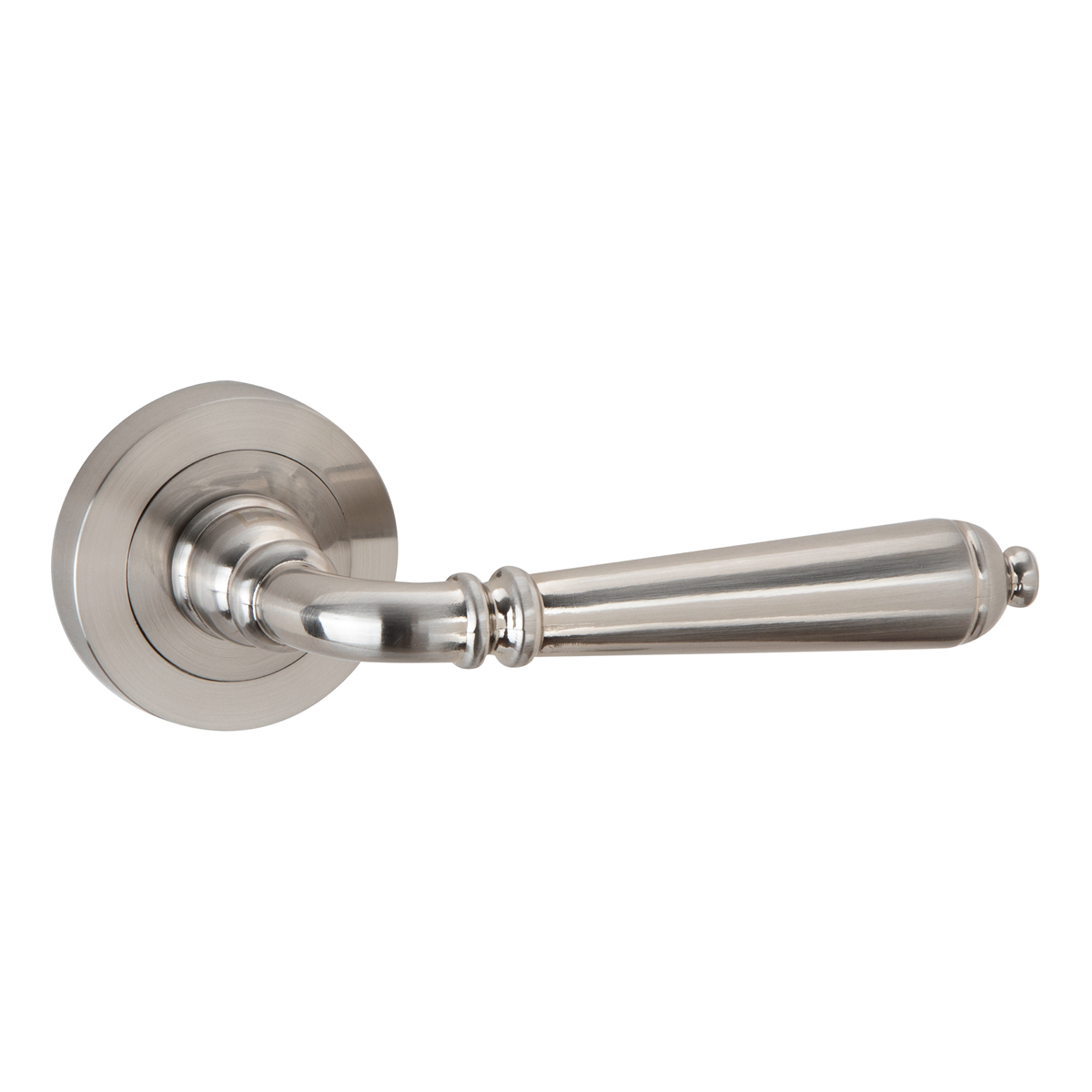Ronde rozetkruk van aluminium R-410 satijn nikkel