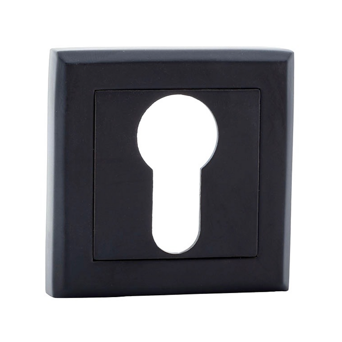 Béquille de porte avec rosace carrée et finition noire