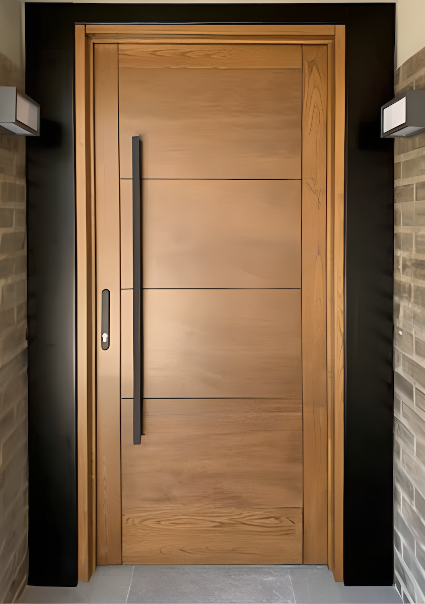 Bâton de maréchal Ø25mm entraxe 400mm hauteur 600mm inox noir sans rosace pour portes d'entrée