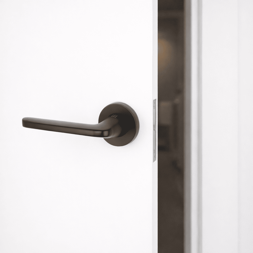 Ronde rozet deurklink in zwart aluminium RS-310