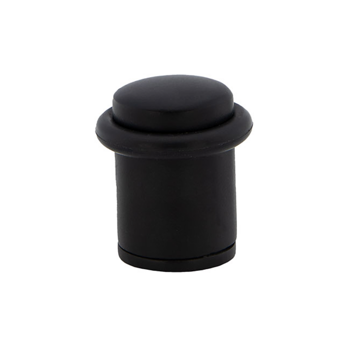 Butoir de porte cylindrique noir avec amortisseur en caoutchouc et 20 mm de diamètre